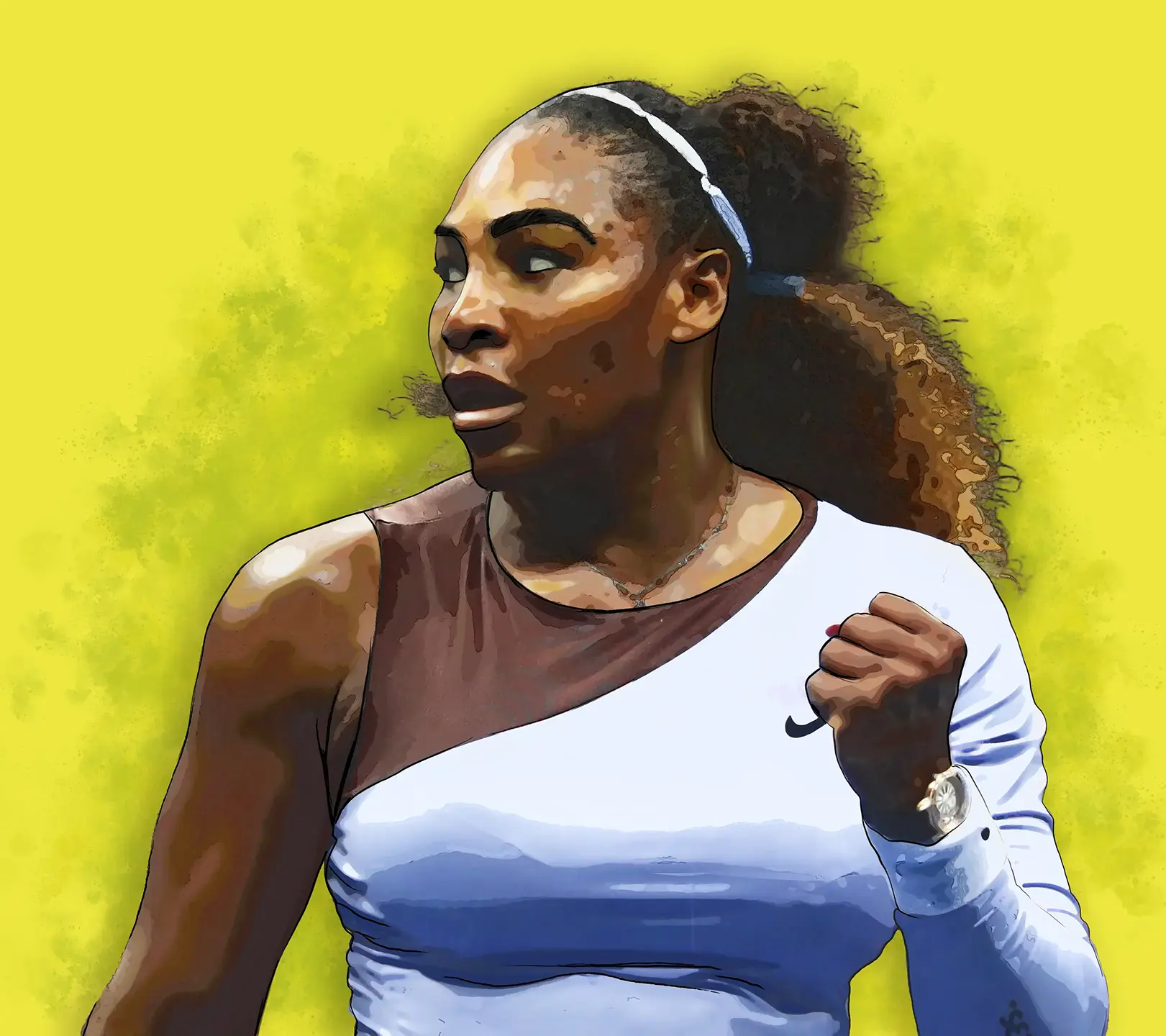 Serena Williams Portrait by Artist Carl Carter